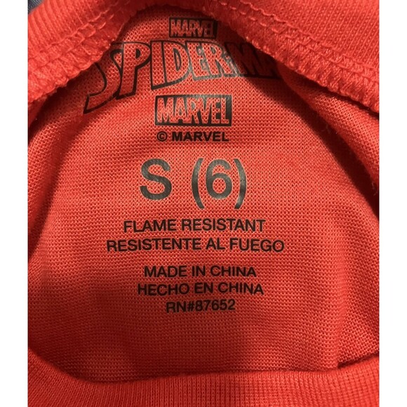 Marvel Spiderman Kids 2Pc Pajama Set Size S (6) Cozy Sleepwear Soft - Picture 7 of 8